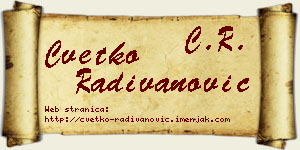 Cvetko Radivanović vizit kartica